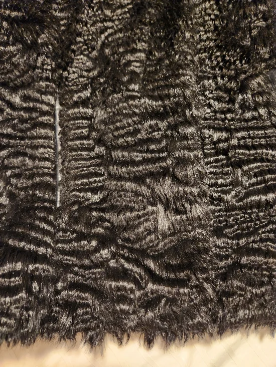 Guess Black Faux Fur & Leather Women's Jacket - Picture 5 of 8